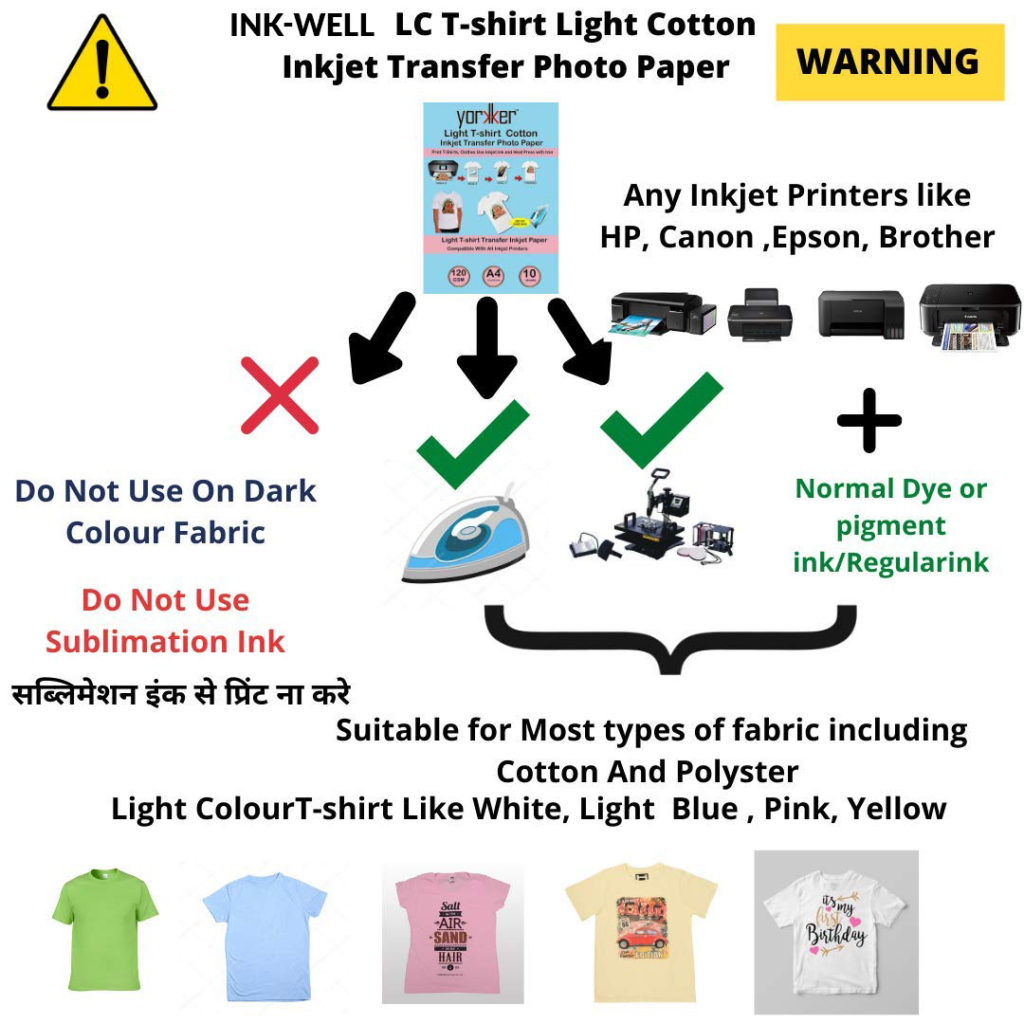 dark and light transfer paper